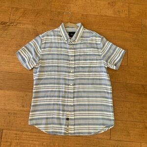 Rails Blue and White Striped Button-Down Shirt